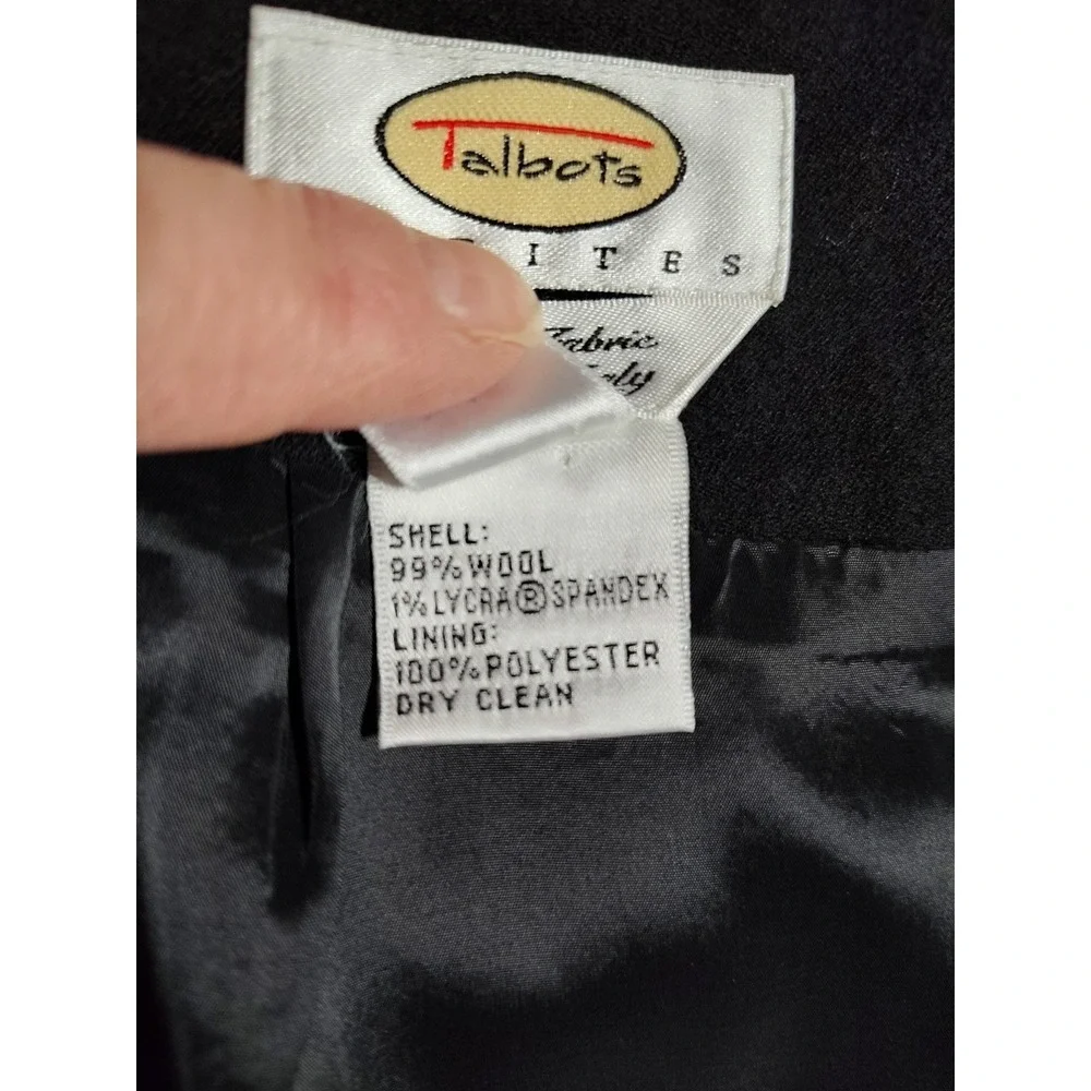 Talbots Wool Skirt Ladies‎ 8 Black Lined Pencil Classic Slit Business Sexy